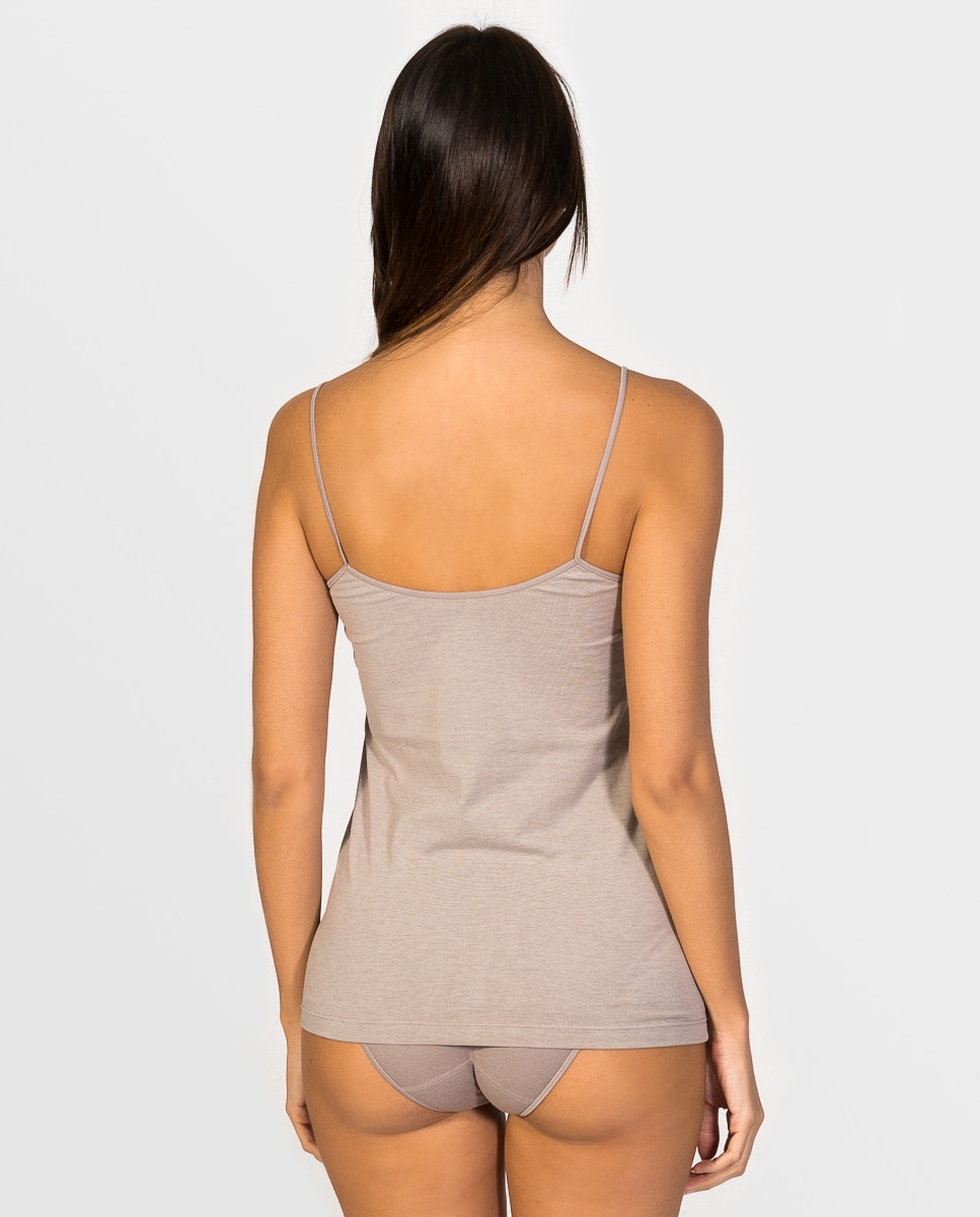 Camiseta interior de mujer en tejido ecofriendly de tirantes - ZD - Topo Topo-3