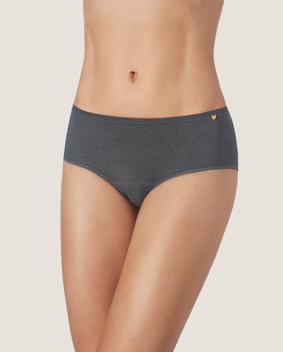 Culotte de tejido de hilo de soja ecofriendly - ZD - Gris oscuro Gris oscuro-1