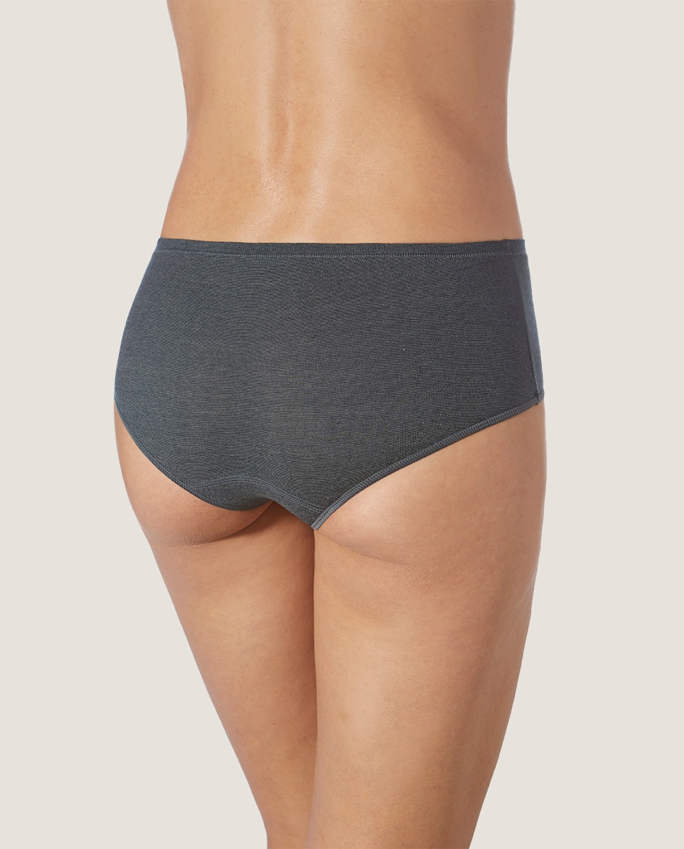Culotte de tejido de hilo de soja ecofriendly - ZD - Gris oscuro Gris oscuro-2