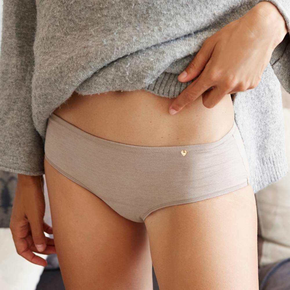 Culotte de tejido de hilo de soja ecofriendly - ZD - Beige Beige-6