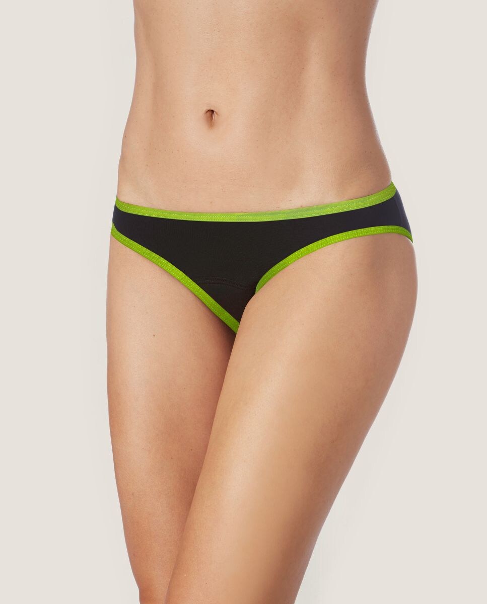 Braga bikini menstrual de absorción media en tejido de soja