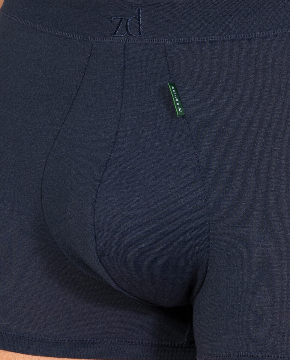 Bóxer de punto de hombre shorty de algodón egipcio - ZD - Azul oscuro Azul oscuro-3