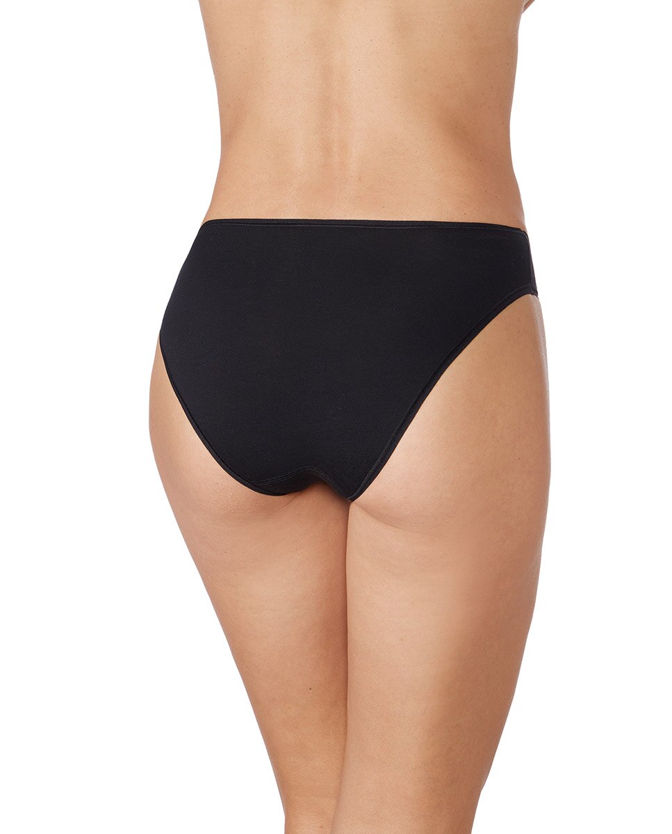 Braga clásica media de algodón orgánico - ZD - Negro Negro-2