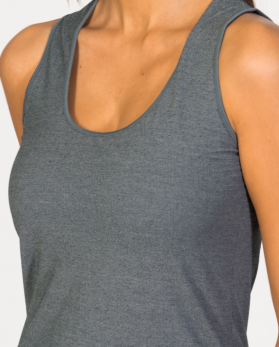 Camiseta interior de mujer de tirante ancho de tejido ecofriendly - ZD - Gris oscuro Gris oscuro-4