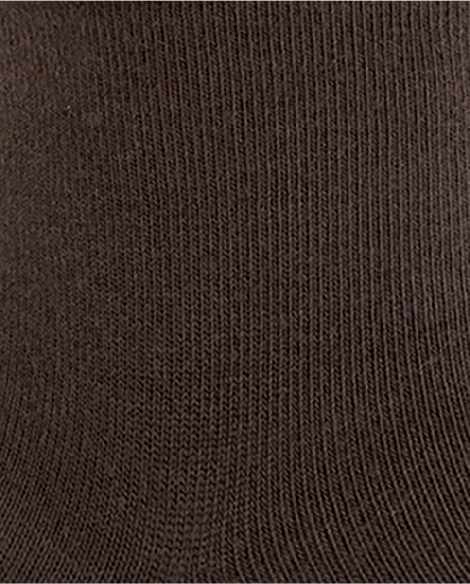 Pack de 2 pares de calcetines de mujer de bambú lisos - Punto Blanco - Marrón oscuro Marrón oscuro-2