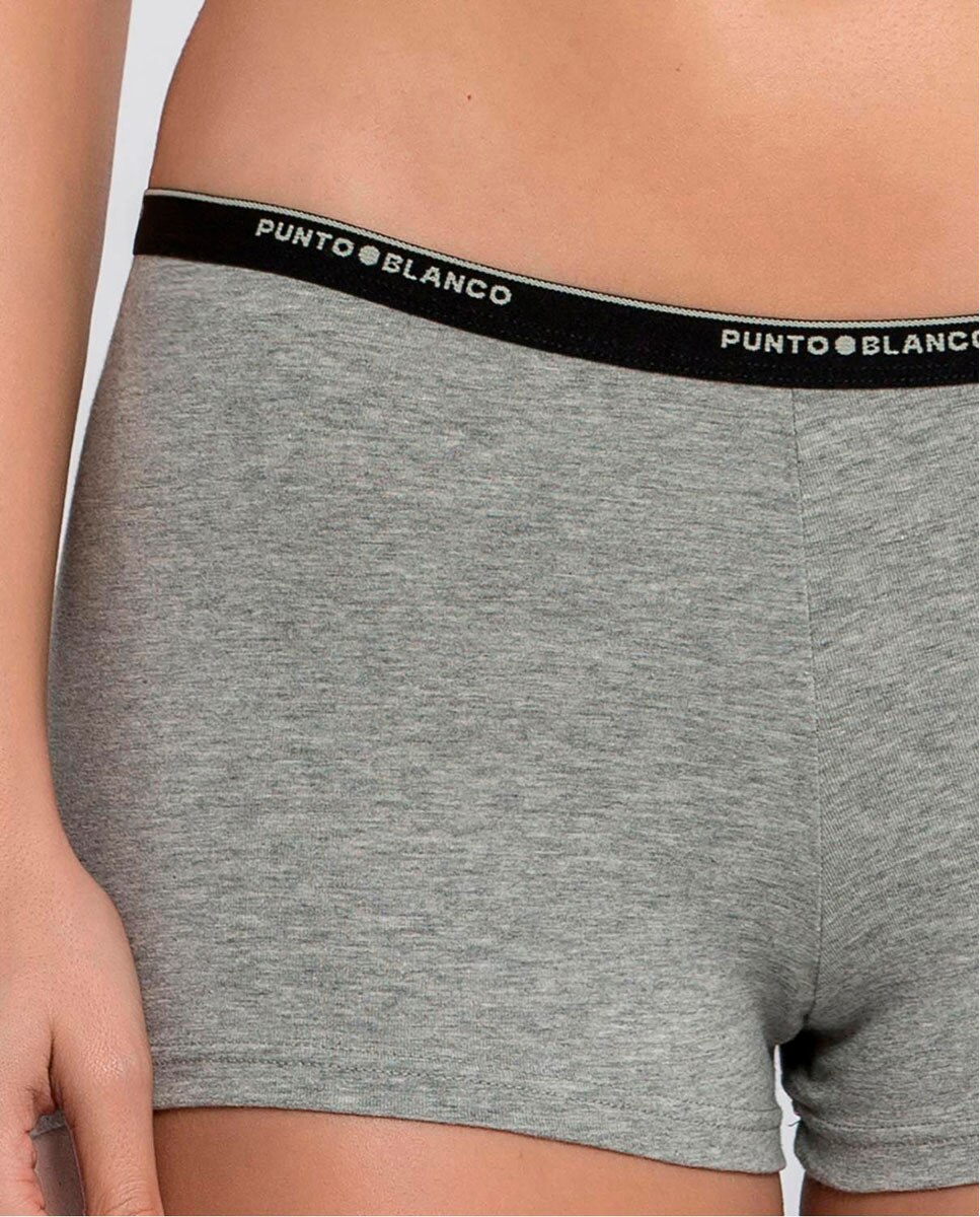 Culotte de algodón con logotipo - Punto Blanco - Gris Gris-3