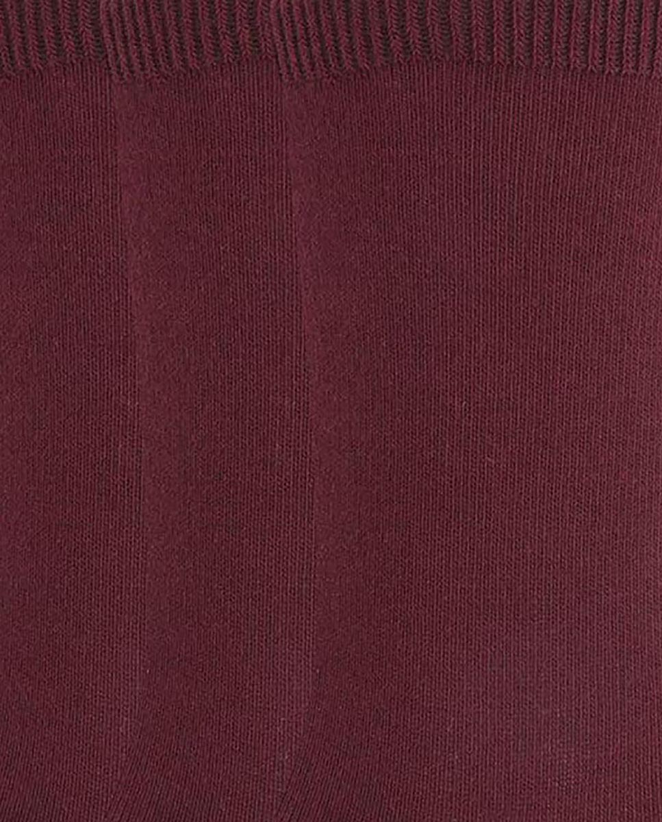 Pack de 6 pares de calcetines de algodón lisos Basix - Punto Blanco - Granate Granate-2