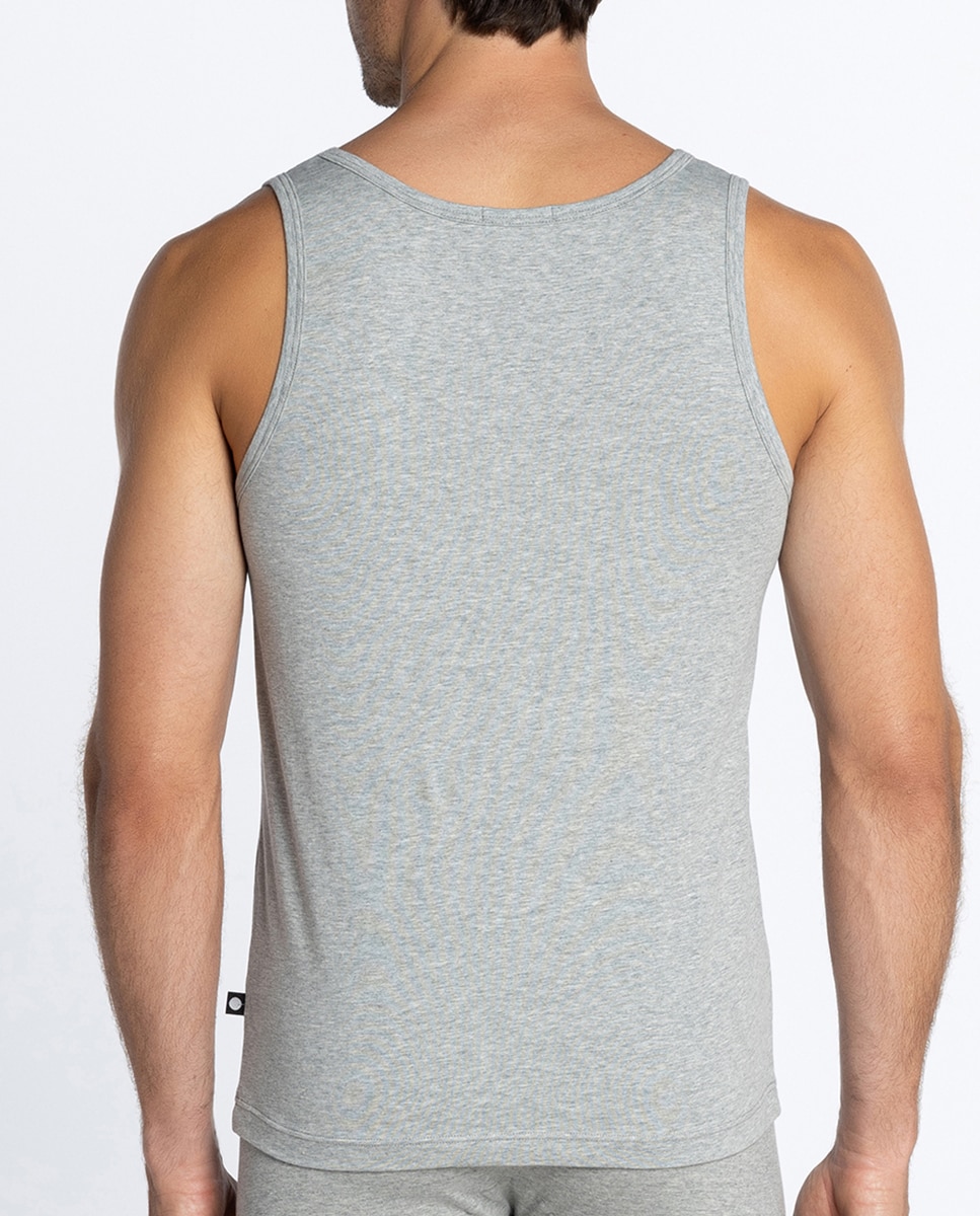 Camiseta de hombre de tirantes - Punto Blanco - Gris Gris-2