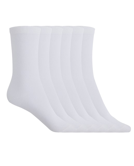 Imagen 0 de Pack de 6 pares de calcetines de algodón lisos Basix
