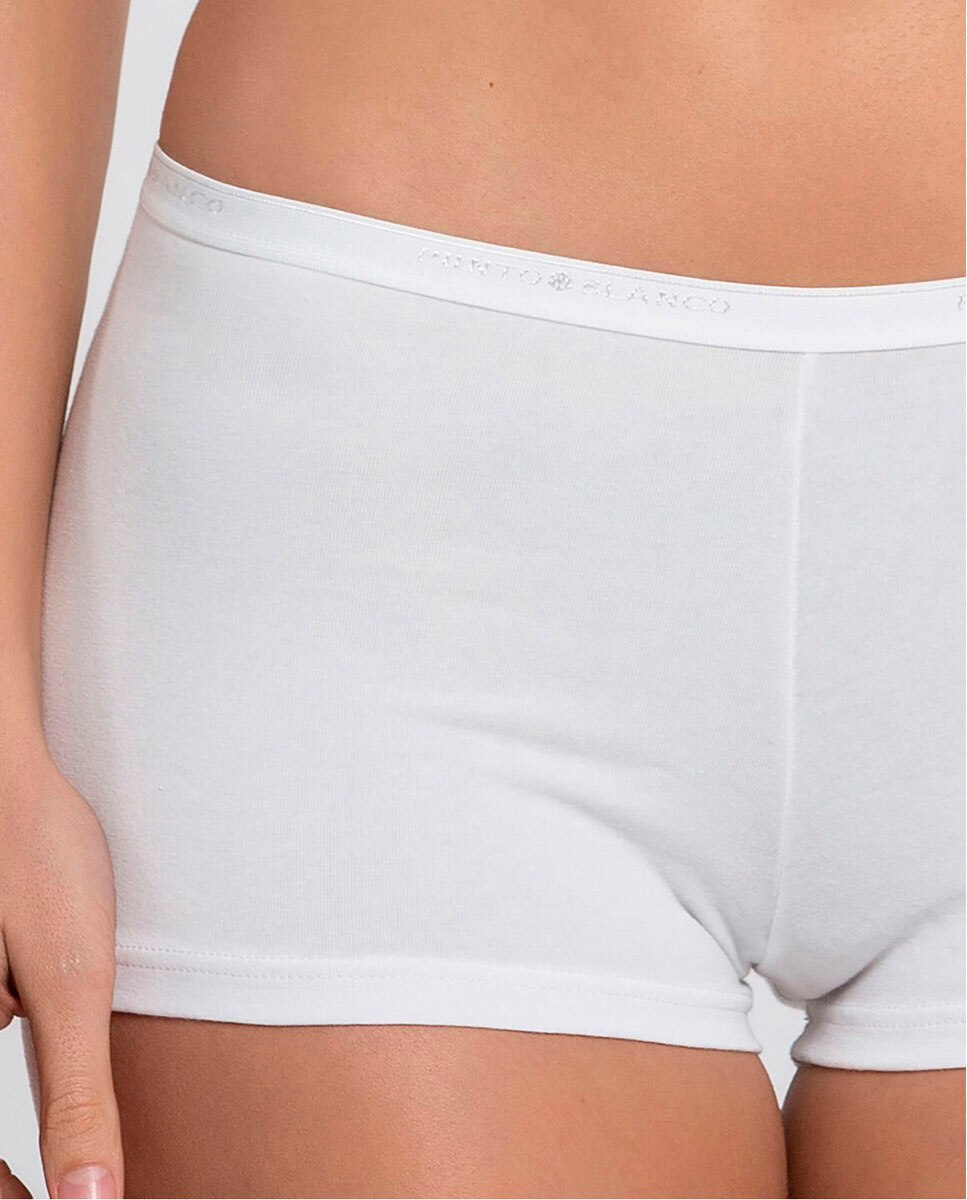 Culotte de algodón con logotipo - Punto Blanco - Blanco Blanco-3