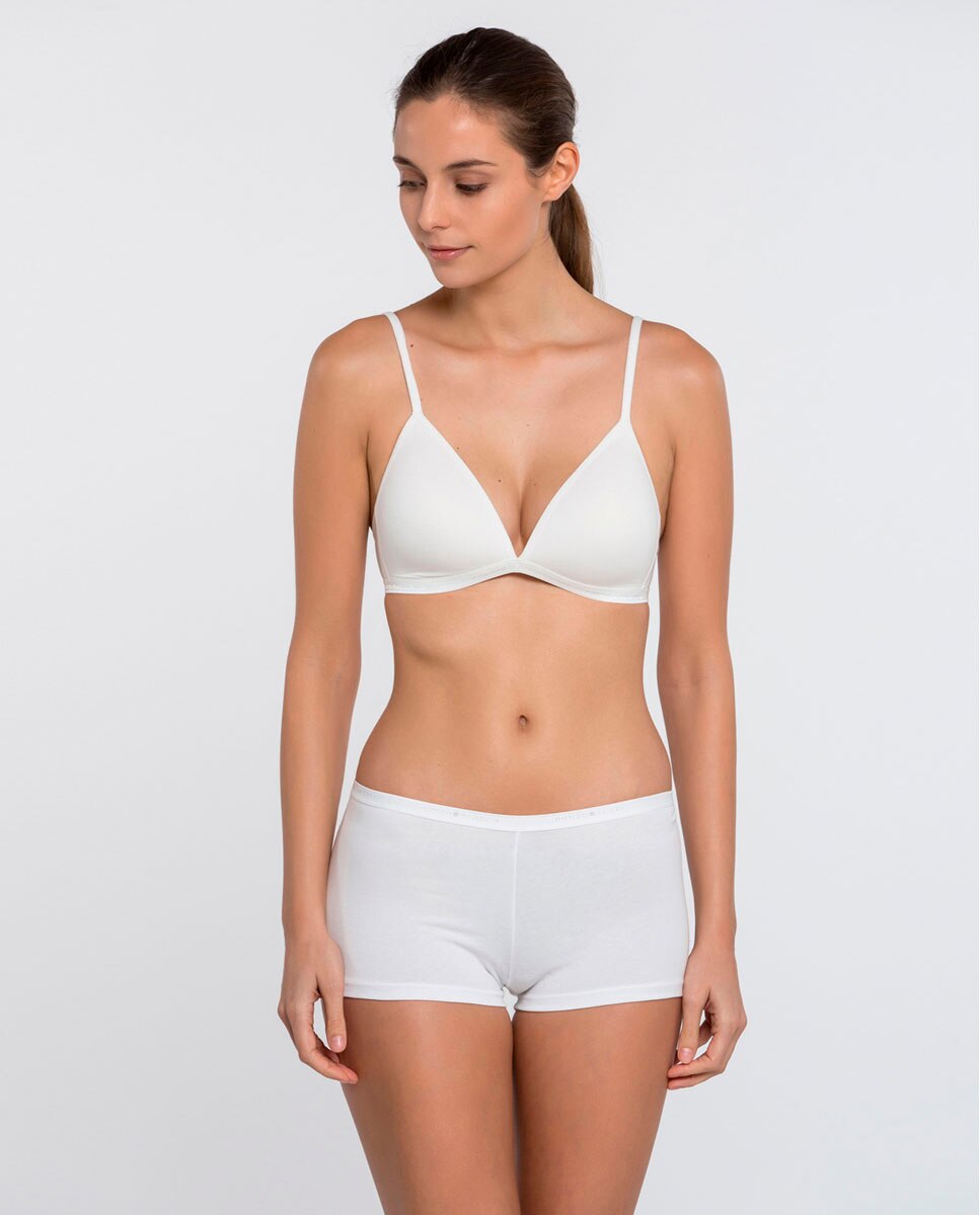 Culotte de algodón con logotipo - Punto Blanco - Blanco Blanco-4