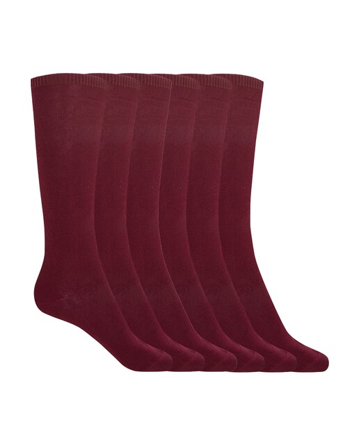 Imagen 0 de Pack de 6 pares de calcetines de algodón lisos Basix