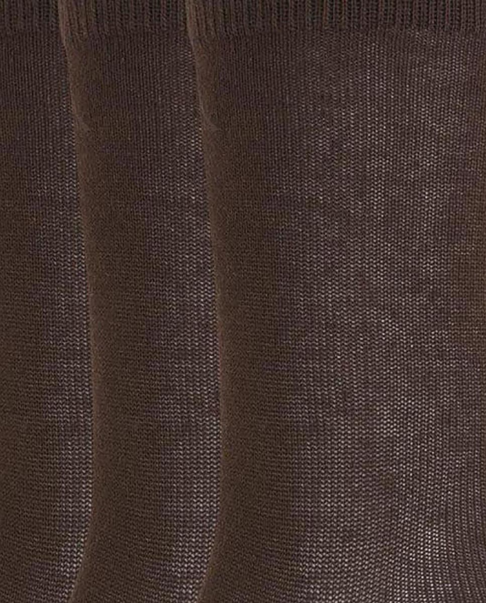 Pack de 6 pares de calcetines de algodón lisos Basix - Punto Blanco - Marrón oscuro Marrón oscuro-2