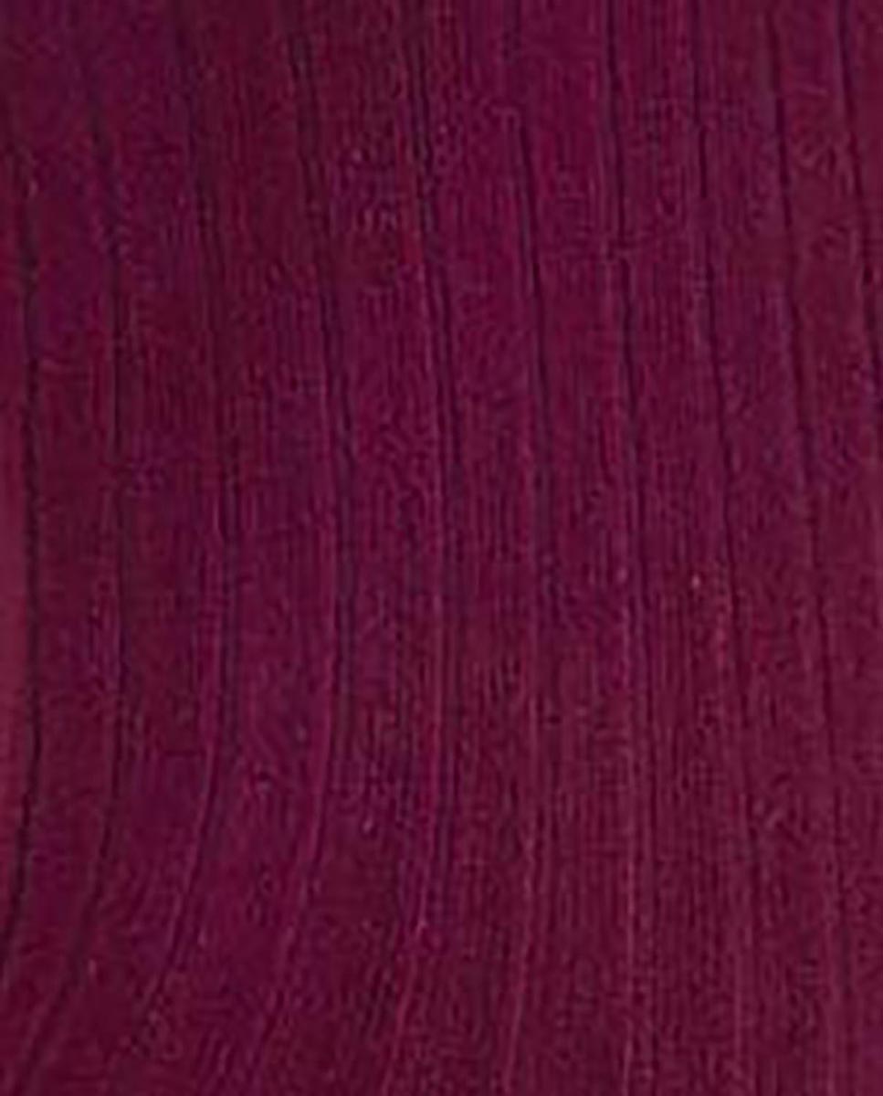 Pack de 2 Pares de Collants Infantil de Bambu com Canelado Grená-2