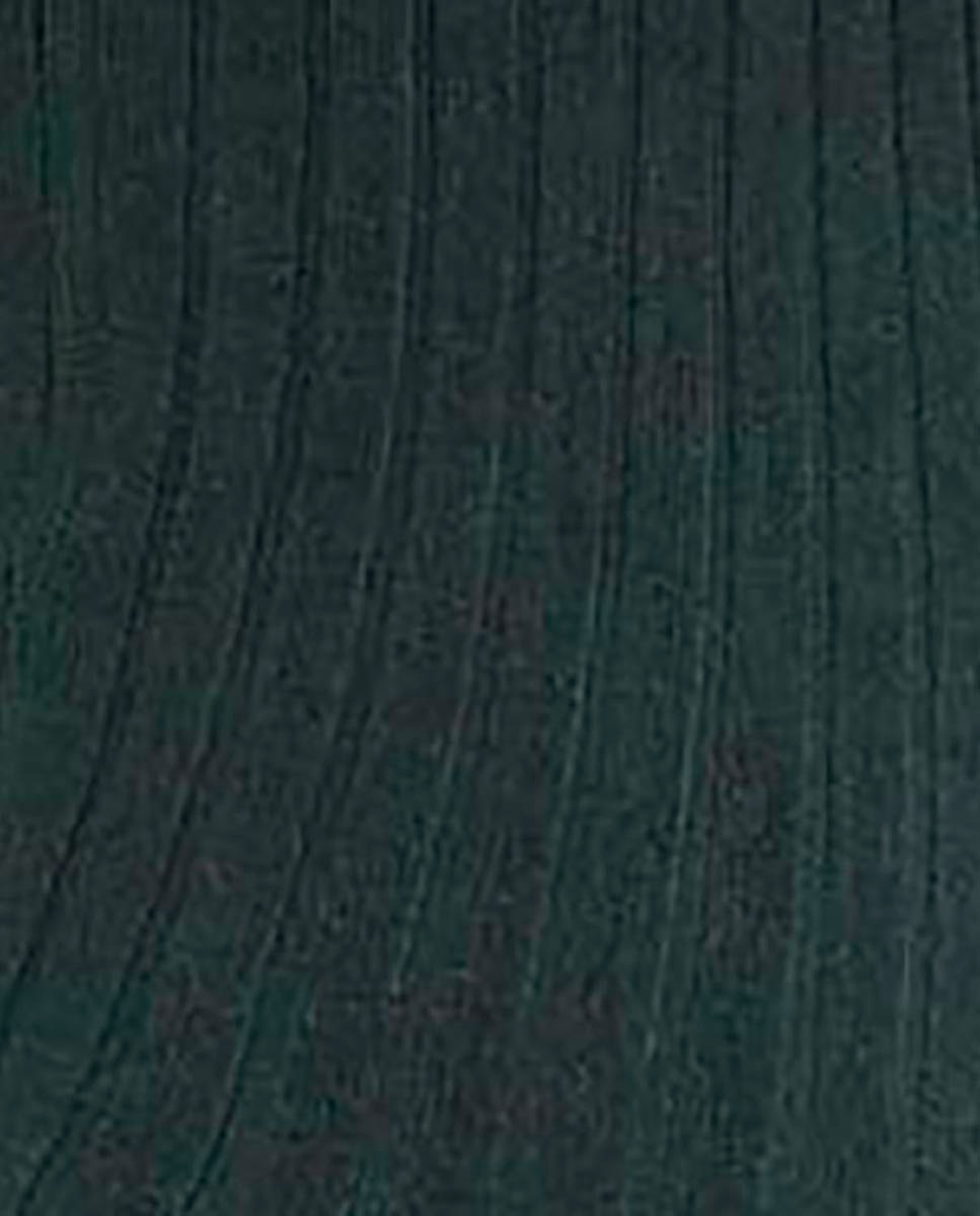 Pack de 2 pares de leotardos niña de bambú con canalé - Punto Blanco - Verde oscuro Verde oscuro-2