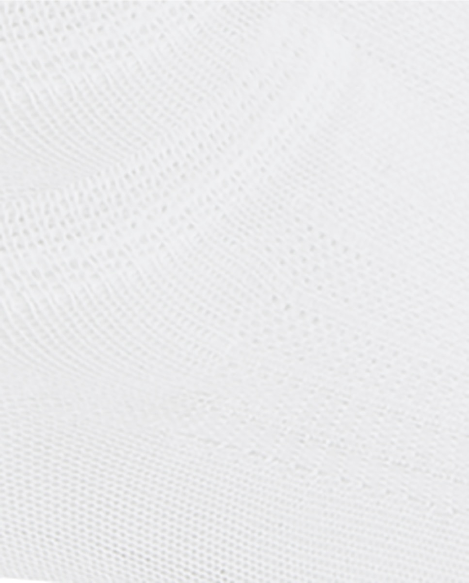 Pack de 4 pares de pinkies de mujer de algodón invisibles - Punto Blanco - Blanco Blanco-2