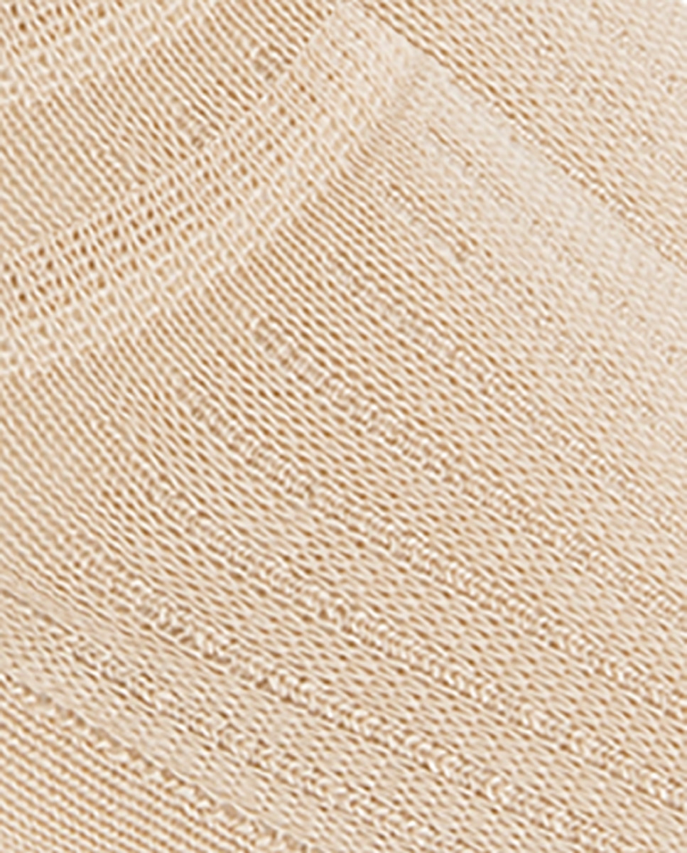 Pack de 4 pares de pinkies de mujer de algodón invisibles - Punto Blanco - Beige Beige-2