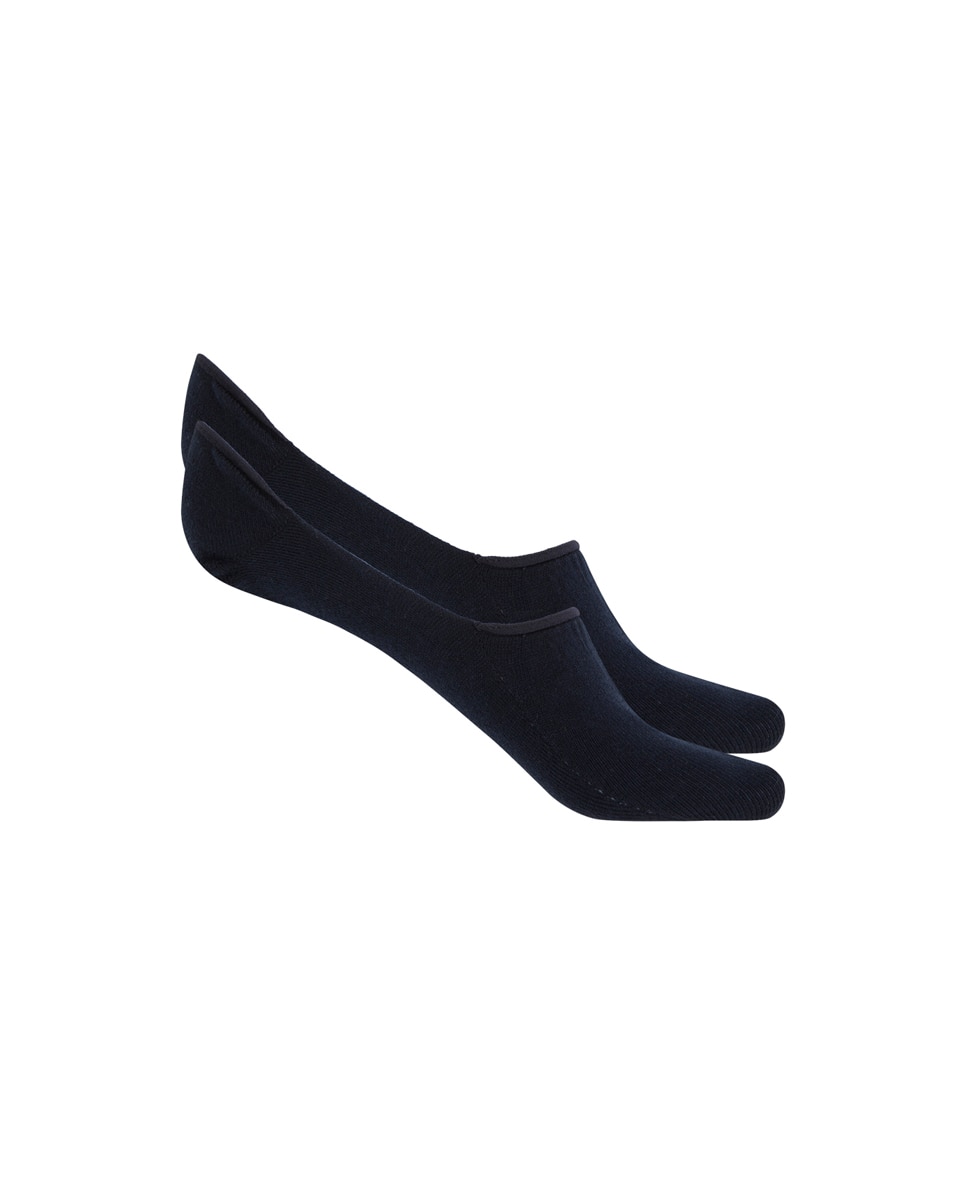 Imagen 0 de Pack de 2 pares de calcetines de algodón invisibles lisos Azul marino