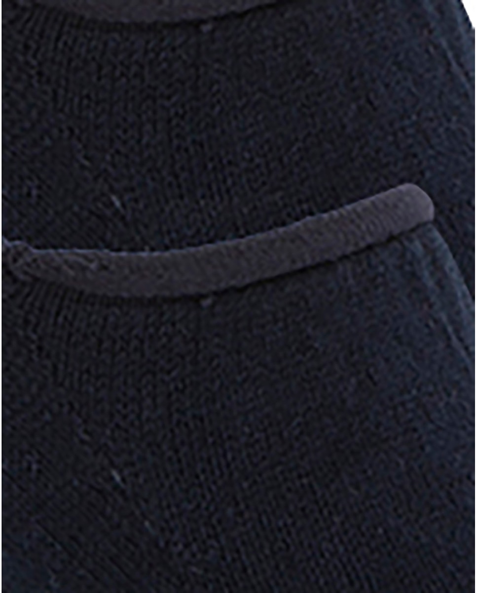 Pack de 2 pares de calcetines de algodón invisibles lisos - Punto Blanco - Azul marino Azul marino-2