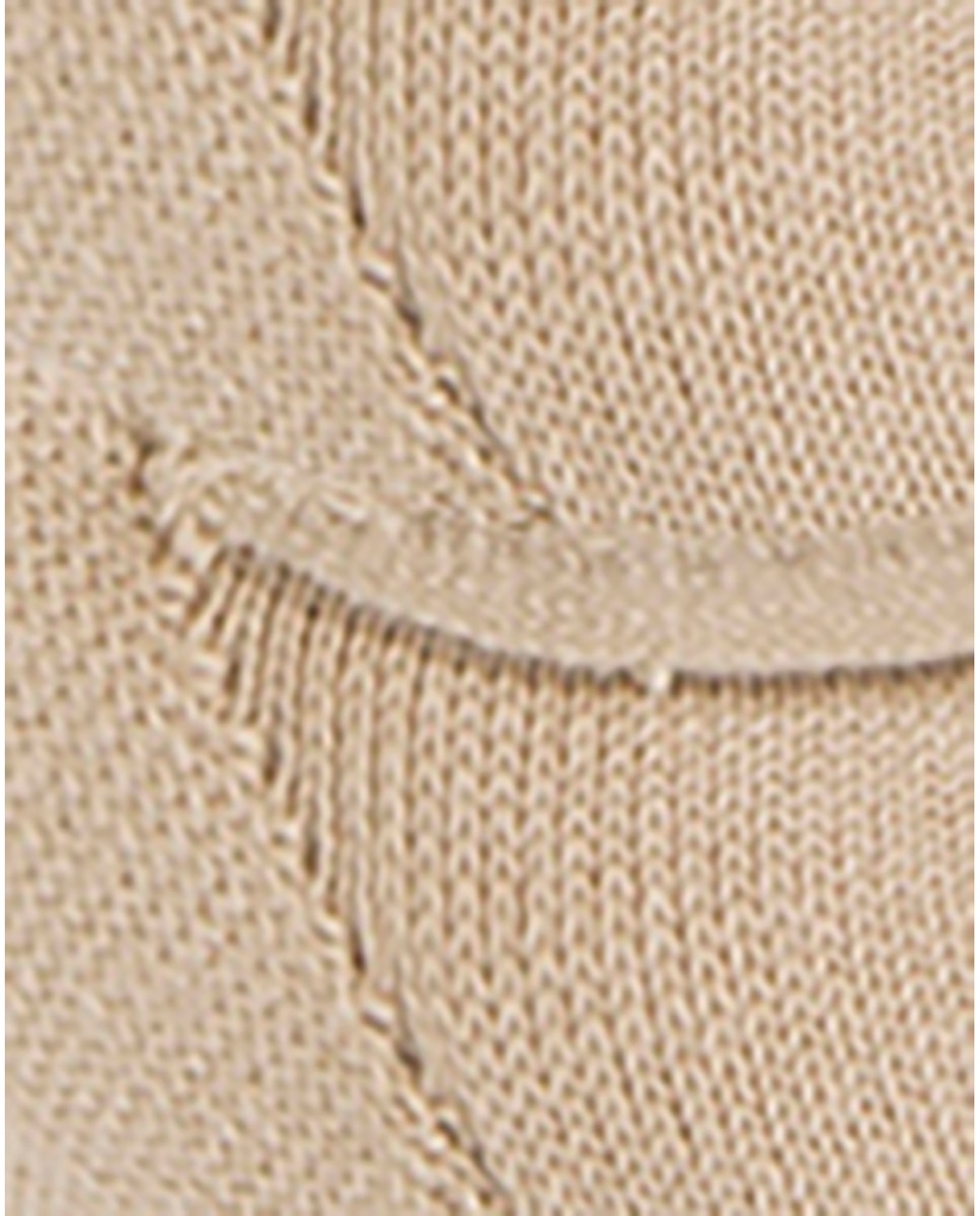 Pack de 2 pares de calcetines de algodón invisibles lisos - Punto Blanco - Beige Beige-2