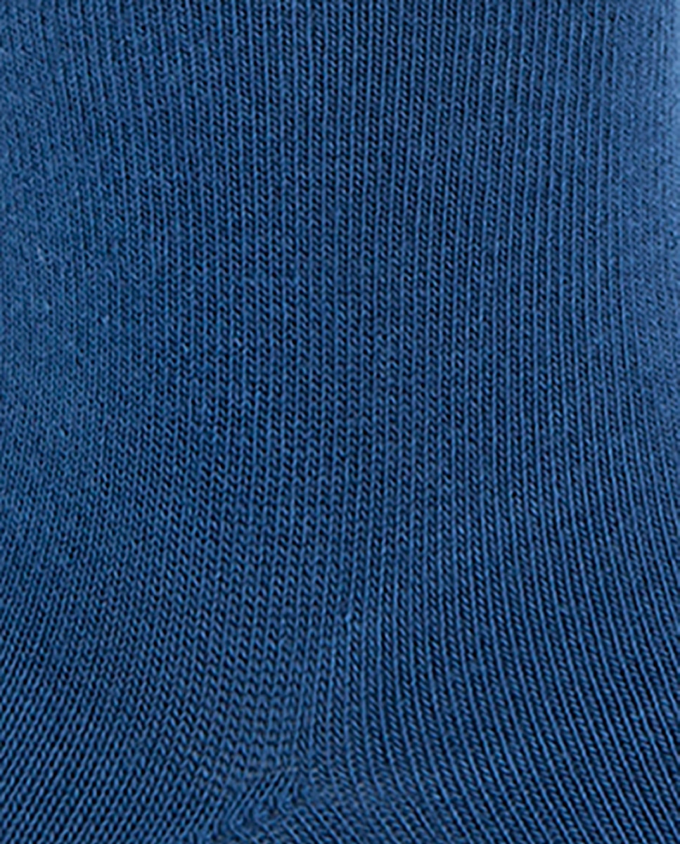 Pack de 2 pares de calcetines de mujer de bambú lisos - Punto Blanco - Azul Azul-2