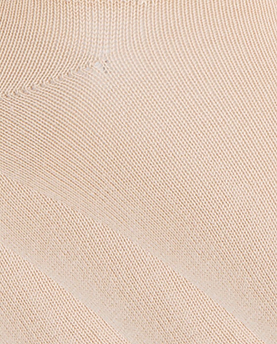 Pack de 6 pares de calcetines de algodón en liso Basix - Punto Blanco - Beige Beige-2