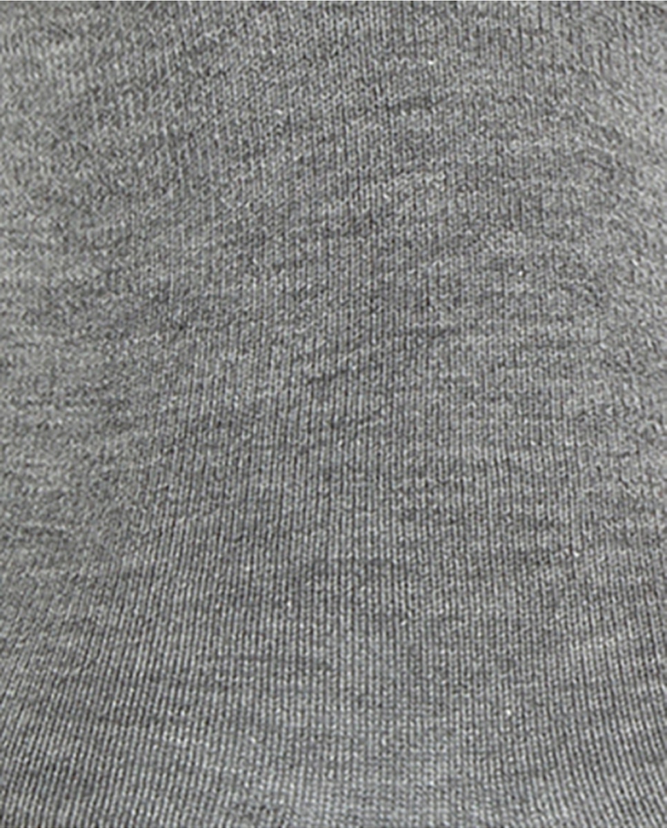 Pack de 3 pares de calcetines de mujer de algodón mercerizado lisos con puño roulé - Punto Blanco - Gris Gris-2