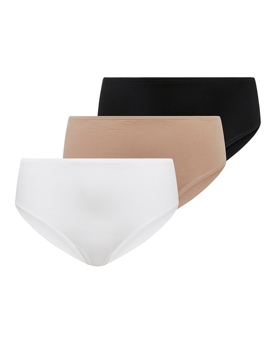 Pack de 3 bragas Punto Blanco básicas de algodón - Multicolor Multicolor-6