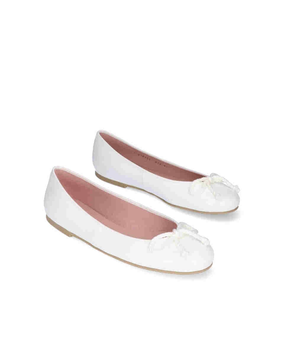 Bailarinas planas rosario de mujer en charol - Pretty Ballerinas - Blanco Blanco-3