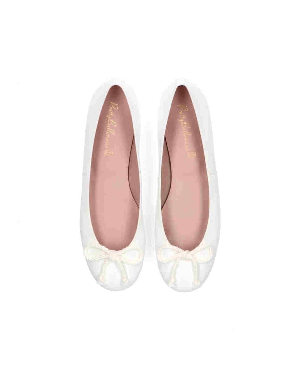 Bailarinas planas rosario de mujer en charol - Pretty Ballerinas - Blanco Blanco-2