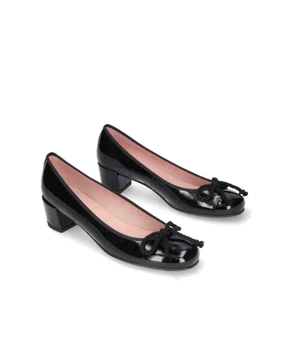 Bailarinas con tacón joanna de mujer en charol - Pretty Ballerinas - Negro Negro-3