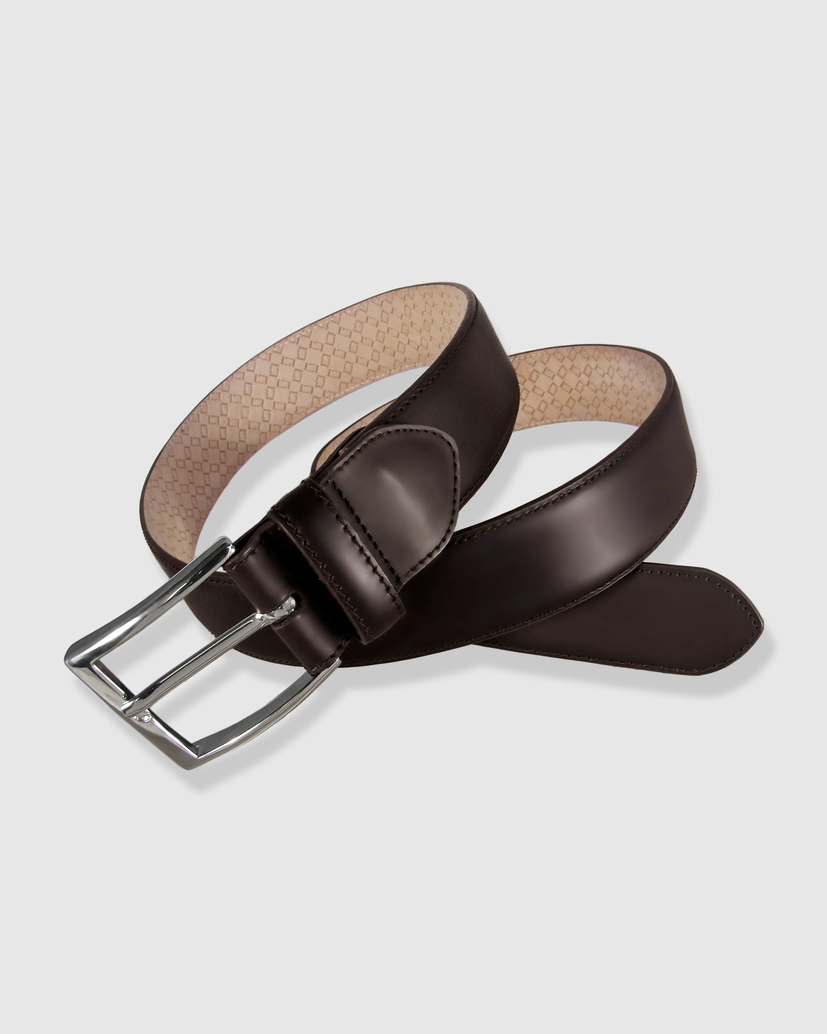 Cinturón hombre leyva piel florantic 32 mm con hebilla clásica - Marrón oscuro Marrón oscuro-1