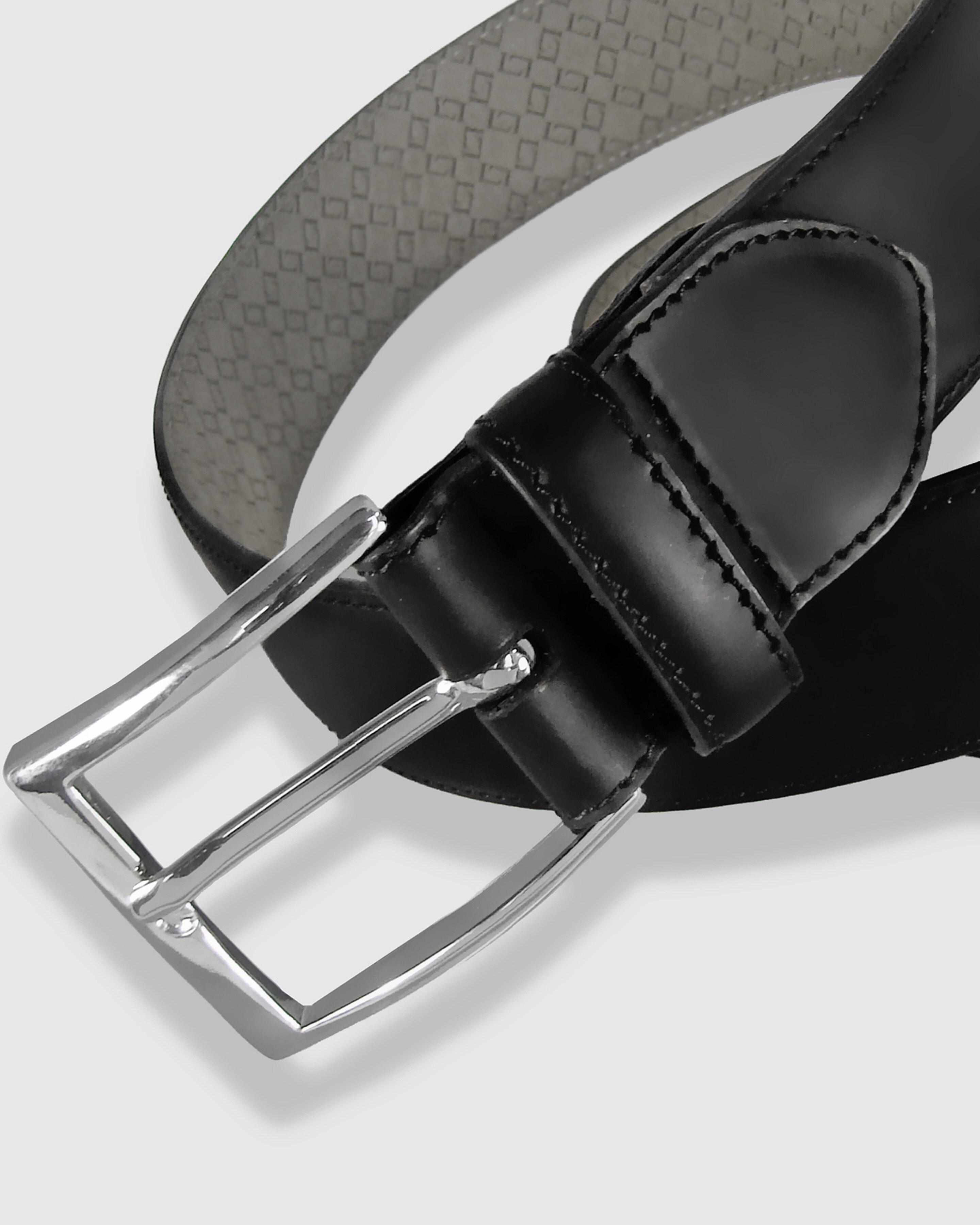 Cinturón hombre leyva piel florantic 35 mm con hebilla clásica - Negro Negro-2