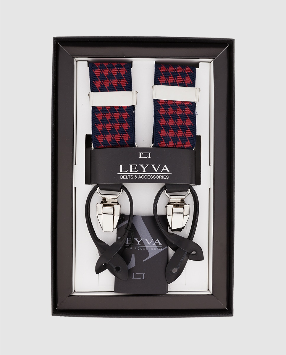 Tirantes de hombre leyva elásticos con estampado geométrico - Multicolor Multicolor-2