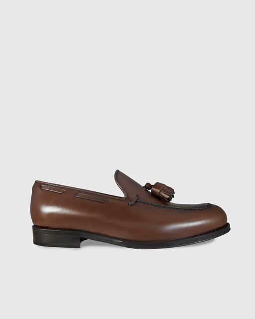 Imagen 0 de Mocasines de hombre de piel con borlas