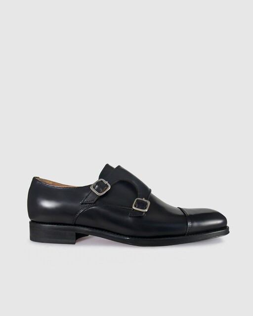 Imagen 0 de Bluchers de hombre de piel con doble hebilla