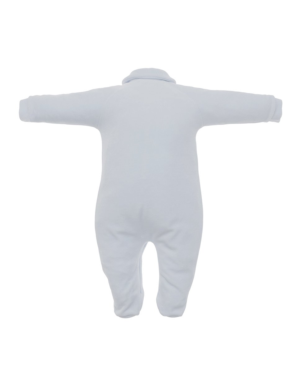 Pijama de bebé liso con abertura frontal - Cambrass - Azul claro Azul claro-2