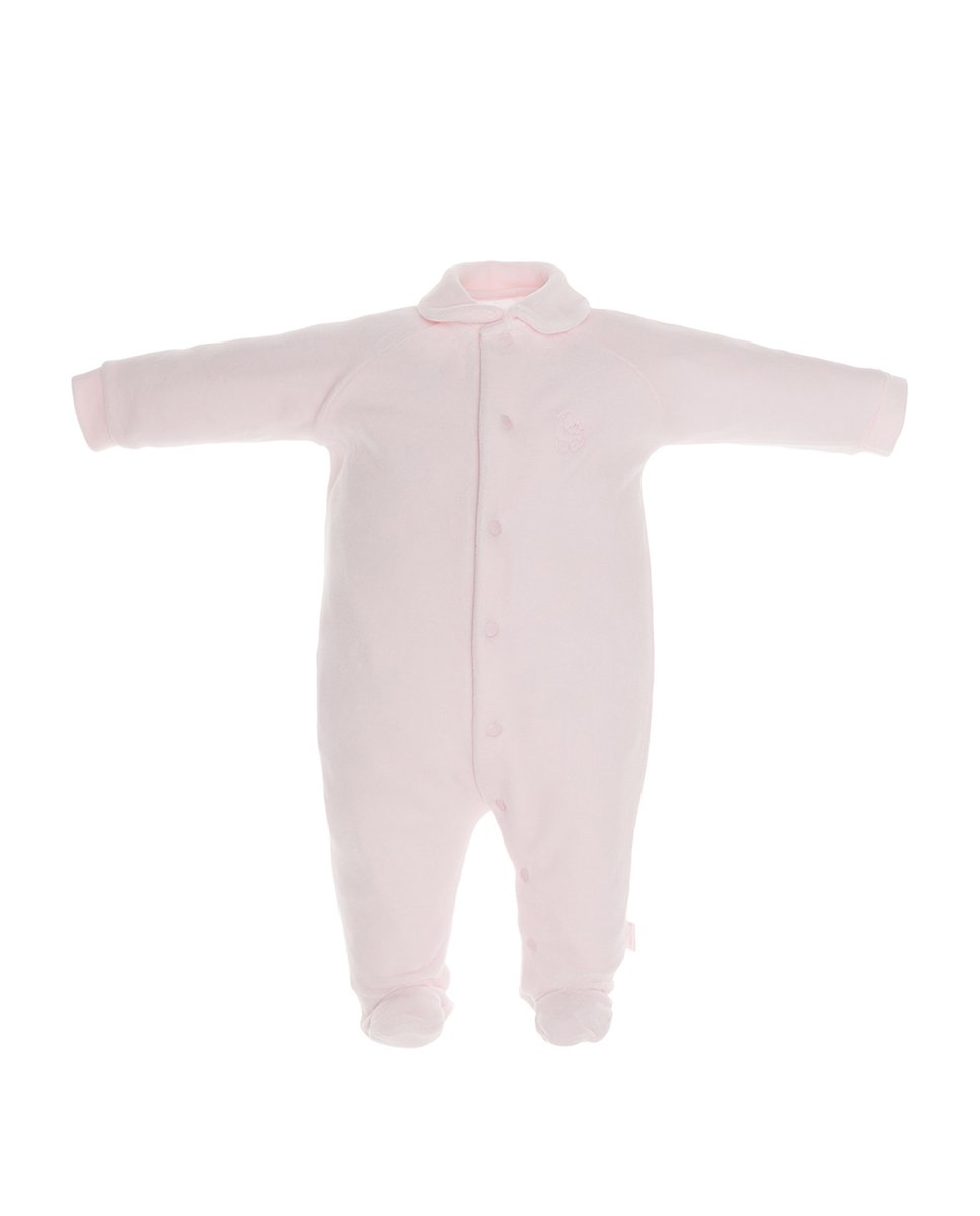 Imagen 1 de Pijama de bebé liso con abertura frontal - Rosa claro Rosa claro