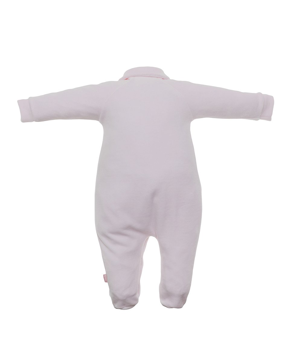 Imagen 2 de Pijama de bebé liso con abertura frontal - Rosa claro Rosa claro