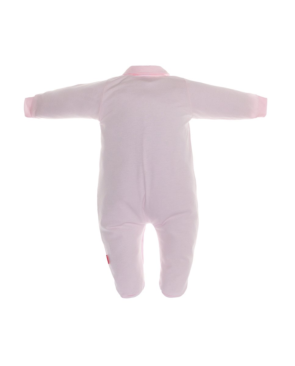 Imagen 2 de Pijama de bebé liso con abertura frontal - Rosa Rosa