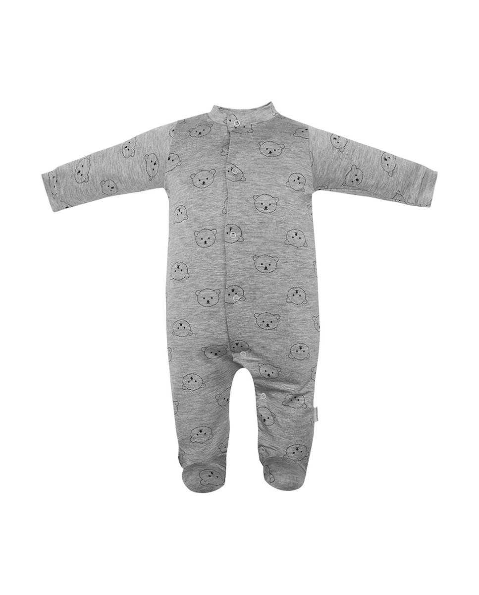 Imagen 1 de Pijama de bebé con estampado de ositos all over Gris