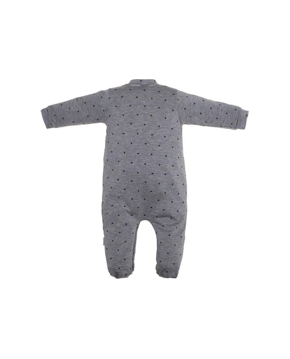 Pijama de bebé con estampado de estrellas y abertura frontal - Cambrass - Gris oscuro Gris oscuro-2