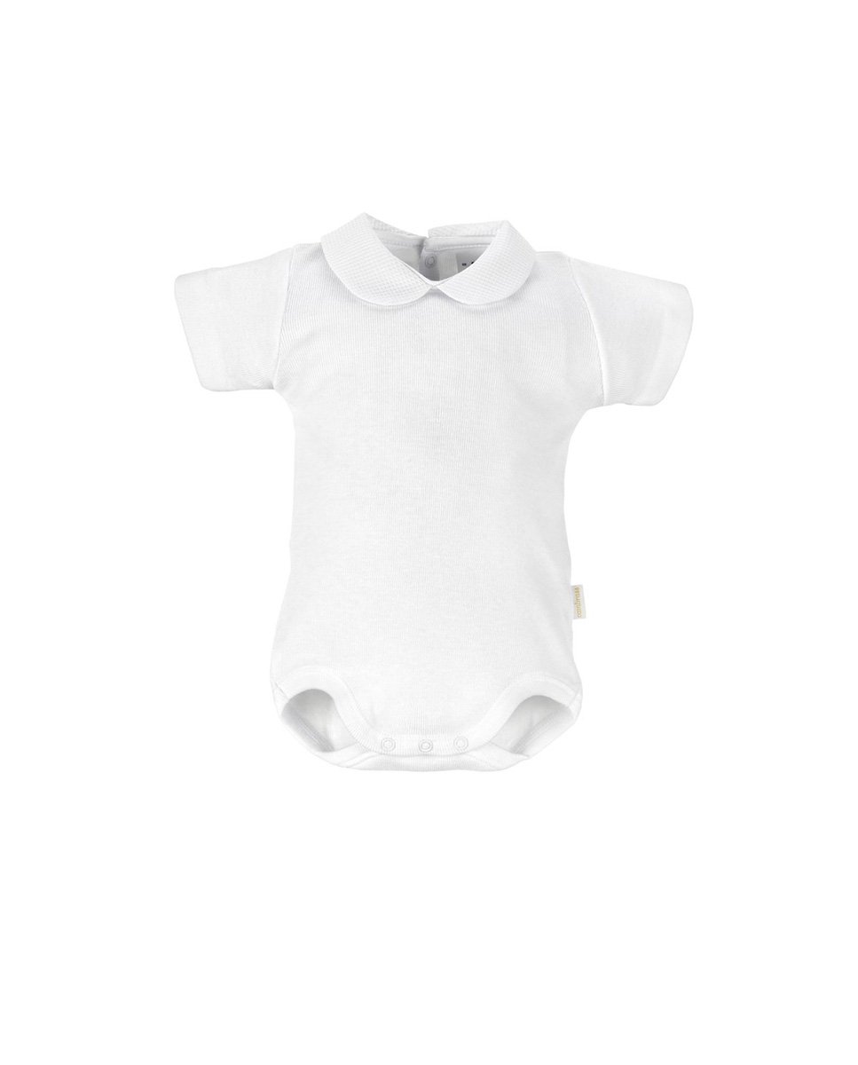 Imagen 4 de Pack 2 bodys de bebé 100% algodón con cuello y manga corta - Rosa / Blanco Rosa / Blanco