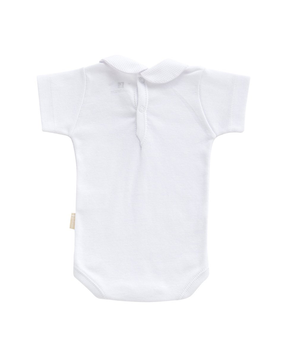 Imagen 5 de Pack 2 bodys de bebé 100% algodón con cuello y manga corta - Rosa / Blanco Rosa / Blanco