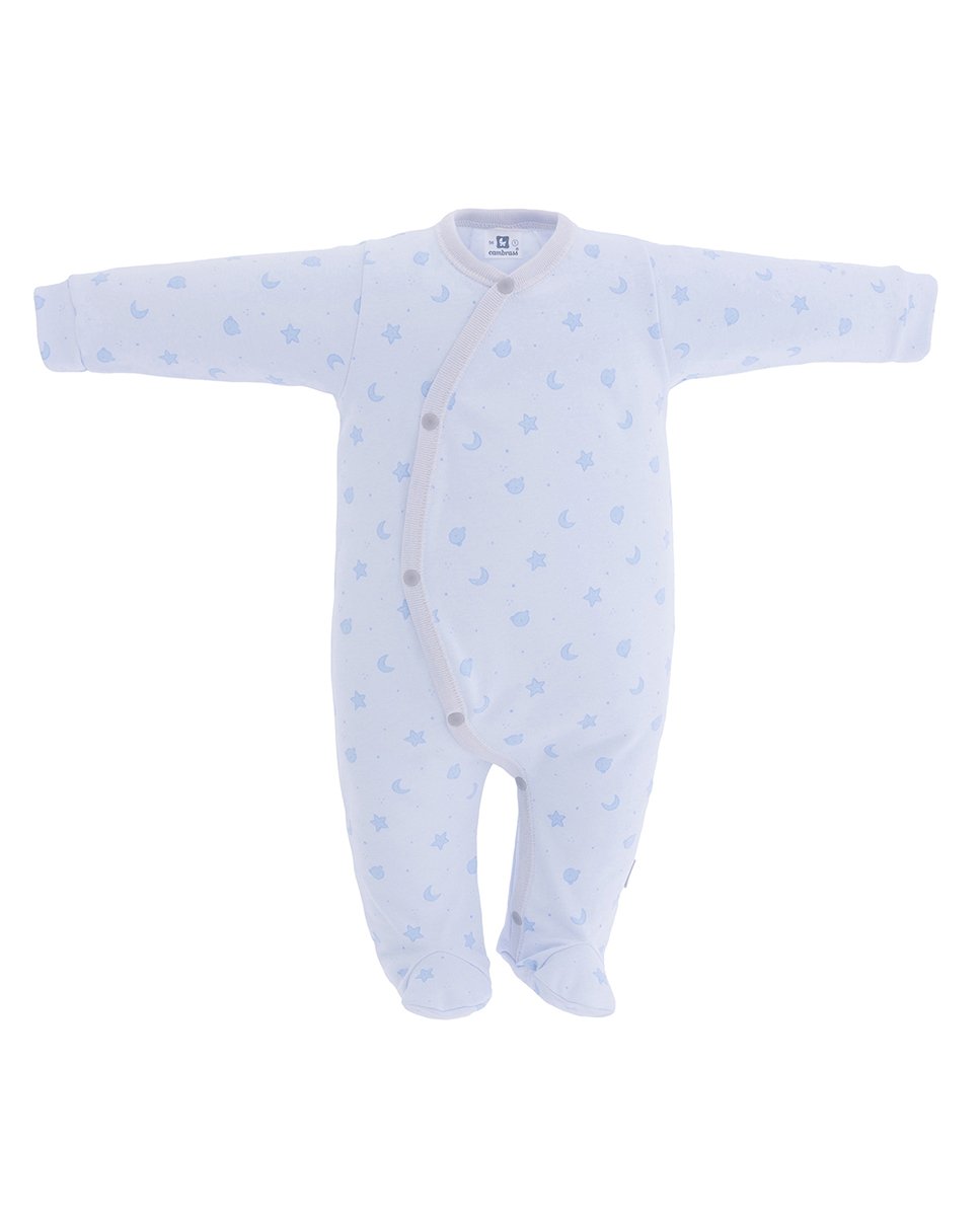 Pijama de bebé 100% algodón con estampado all over - Cambrass - Azul claro Azul claro-1