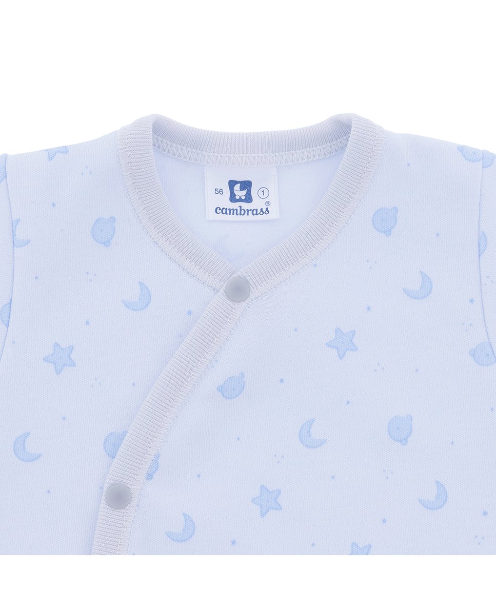 Pijama de bebé 100% algodón con estampado all over - Cambrass - Azul claro Azul claro-3