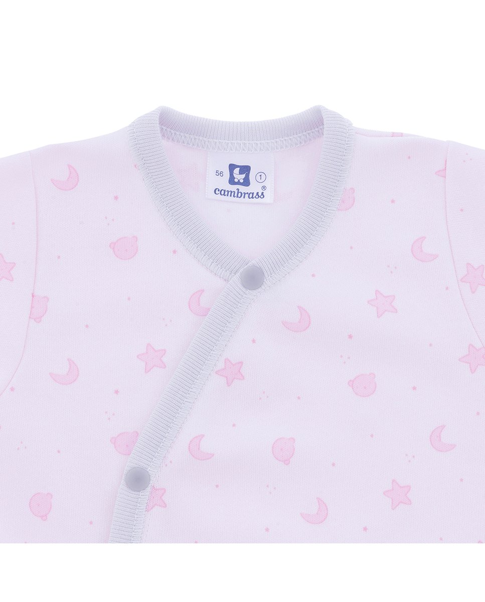 Pijama de bebé 100% algodón con estampado all over - Cambrass - Rosa claro Rosa claro-3
