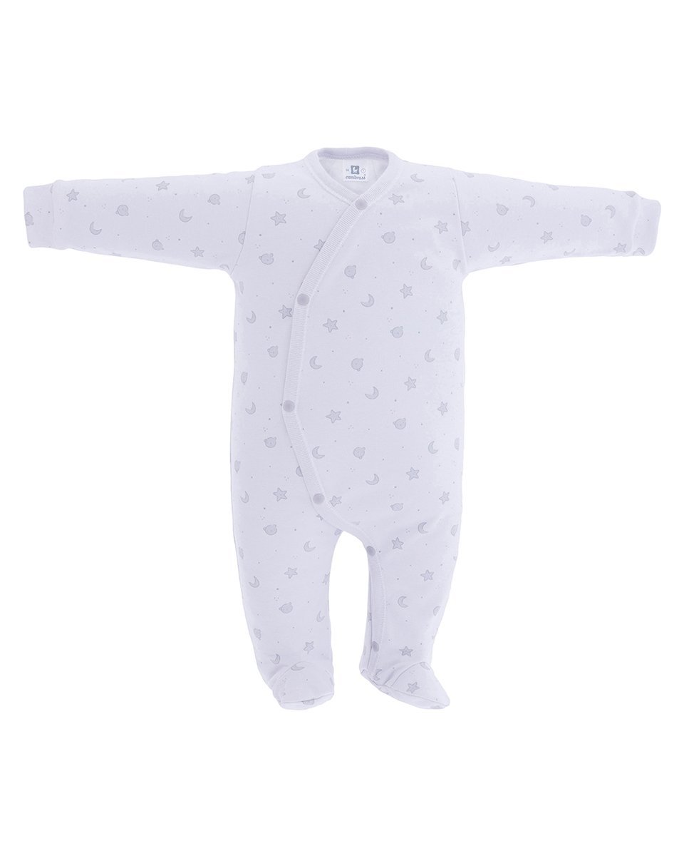 Pijama de bebé 100% algodón con estampado all over - Cambrass - Blanco Blanco-1