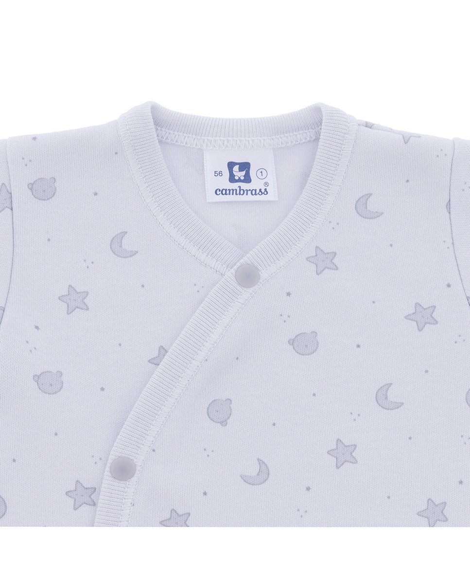 Pijama de bebé 100% algodón con estampado all over - Cambrass - Blanco Blanco-3
