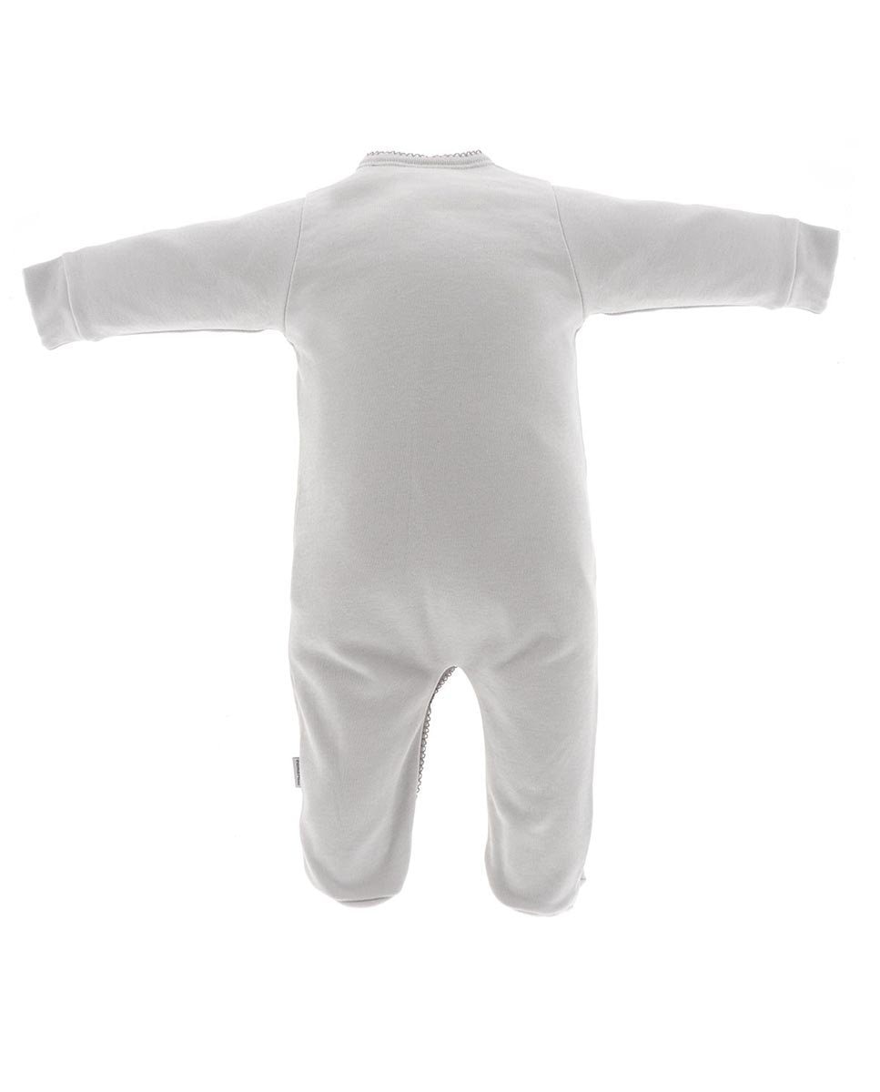Pijama de bebé largo con bordado de castillo - Cambrass - Rosa claro Gris-2